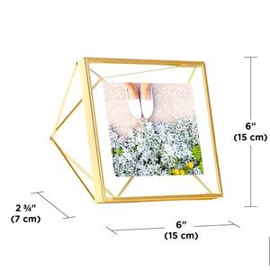 Gorgeous 4x4 Umbra Prism geometric gold photo frame